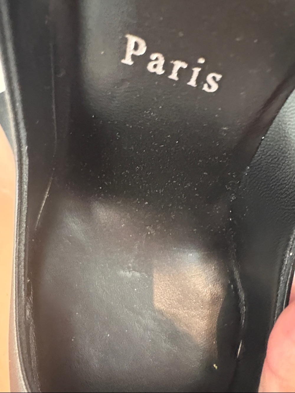 Christian Louboutin Black Leather Ms.Z 100 Pointed Toe Pumps with Red Sole - Picture 6 of 7